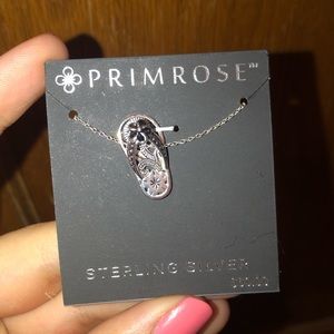 Primrose sterling silver flipflop necklace